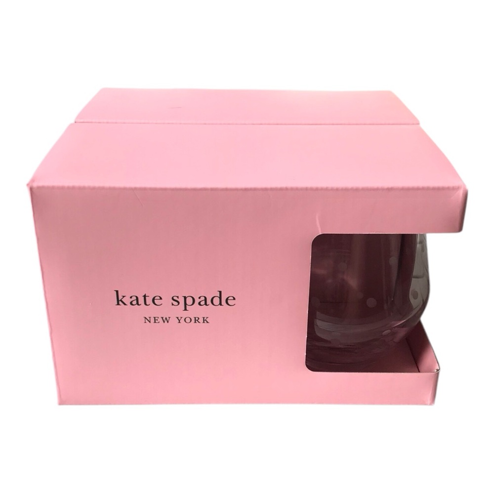 Kate Spade Lenox Larabee Dot Stemless wine glasses set of 4